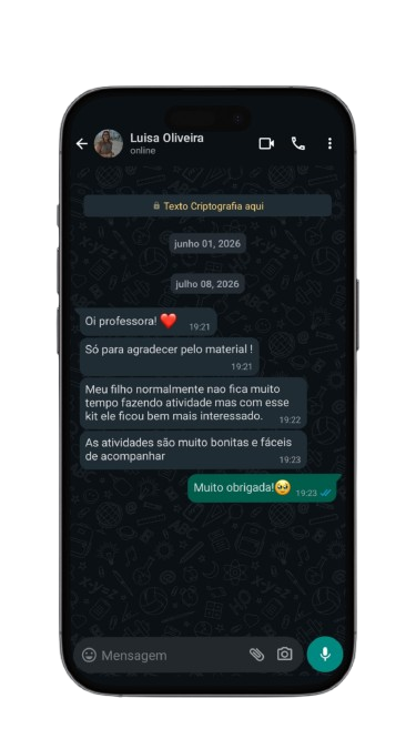Depoimento de Luísa Oliveira sobre o material