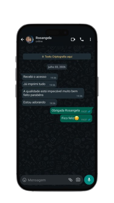 Depoimento de Rosangela sobre o material