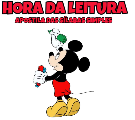 Capa: Hora da Leitura - Apostila das Sílabas Simples